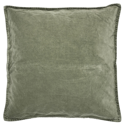 Pudebetræk velour 50x50 cm oliven