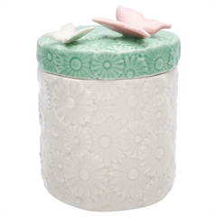 Storage jar Butterfly pale pink