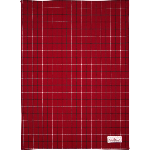 Tea towel Lyla check red